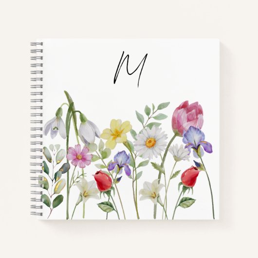Carnet Pastel Fleurs sauvages Meadow Trendy Croquis perso (Devant)