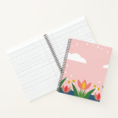 Carnet Pastel Floral en rose clair nom personnalisable (Intérieur)