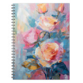 Carnet Pastel Floral Moderne Impressionniste Peinture (Devant)