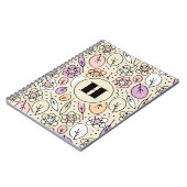 Carnet Pastel Florals & Monogrammes Feuille (Côté gauche)