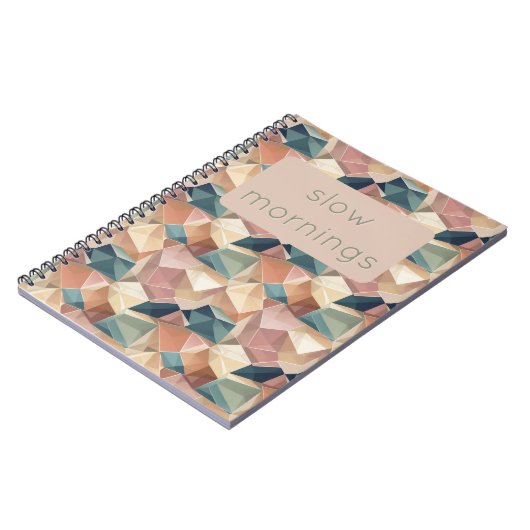 Carnet Pastel Geometric Pop | Muted Custom Notebook (Côté gauche)