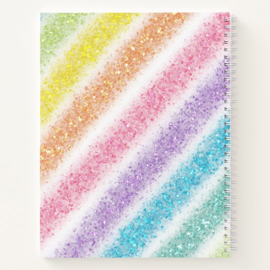 Carnet Pastel Glitter Rainbow (Dos)