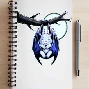 Carnet Pastel Goth Bat Bunny Lune