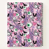 Carnet Pastel Goth Rockabilly Bunny Éffrayant (Dos)