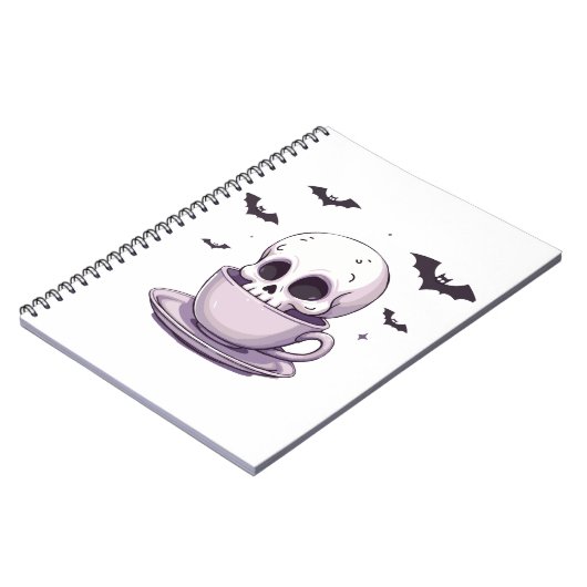 Carnet Pastel Goth Skull in Teacup (Côté gauche)