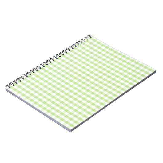 Carnet Pastel Green En vichy motif (Côté gauche)