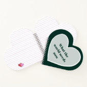 Carnet Pastel Green Heart Motivational Quote Emerald (Intérieur)