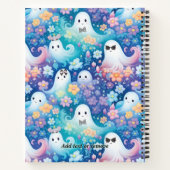 Carnet Pastel Halloween Cute Ghost Retro Floral (Dos)