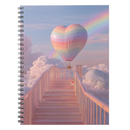 Carnet Pastel Heart Balloon Stairway (Devant)