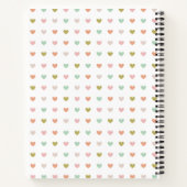 Carnet Pastel Hearts Motif Custom Baby Photo (Dos)