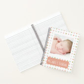 Carnet Pastel Hearts Motif Custom Baby Photo (Intérieur)