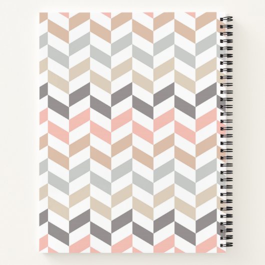 Carnet Pastel Herringbone Monogramme Recette (Dos)