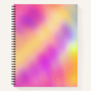 Carnet Pastel Iridescente Coloré Design dégradé