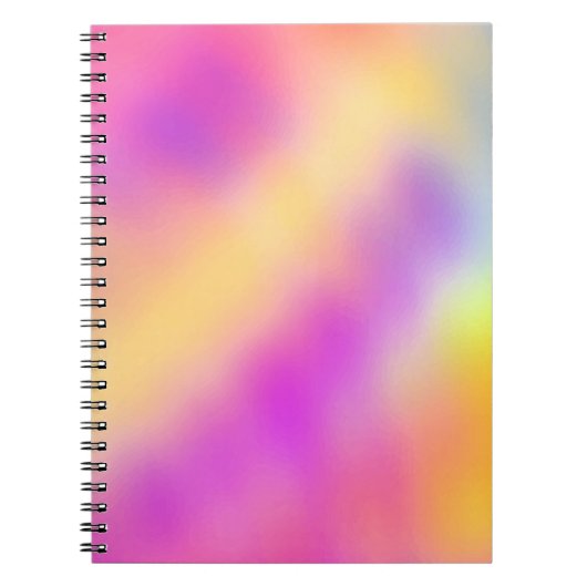 Carnet Pastel Iridescente Coloré Design dégradé (Devant)
