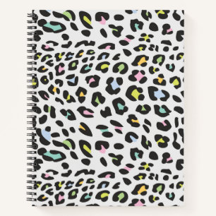 Carnet Pastel Leopard Spot Motif