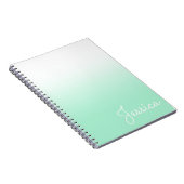 Carnet Pastel Mint et Blanc Ombré (Côté Droit)