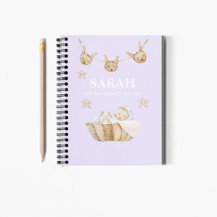 Carnet Pastel Moderne Purple Cadeau Bébé Pour Maman À Êtr