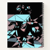 Carnet Pastel noir bleu rose gris abstrait (Dos)