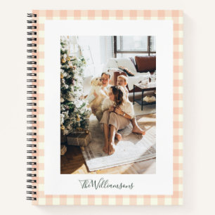 Carnet Pastel Peach En vichy Vérifier le nom de la photo