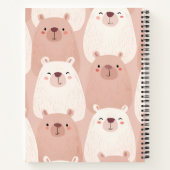 Carnet Pastel personnalisé adorable Capybara (Dos)