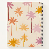 Carnet Pastel personnalisé Tropical Sunset Palm Tree (Dos)