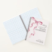 Carnet Pastel Pink Bow Sweet 16 Lettres à Anniversaire fi (Intérieur)