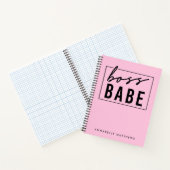 Carnet Pastel Pink Girl Boss Babe Propriétaire d'entrepri (Intérieur)