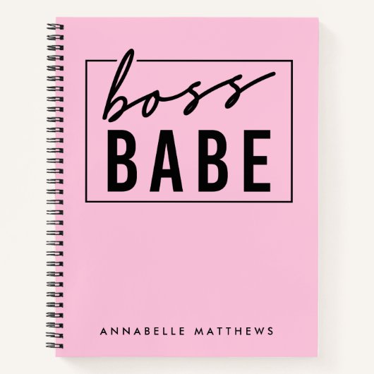 Carnet Pastel Pink Girl Boss Babe Propriétaire d'entrepri (Devant)