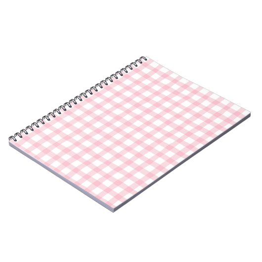 Carnet Pastel Pink Plaid – Soft Aesthetic Seamless  (Côté gauche)