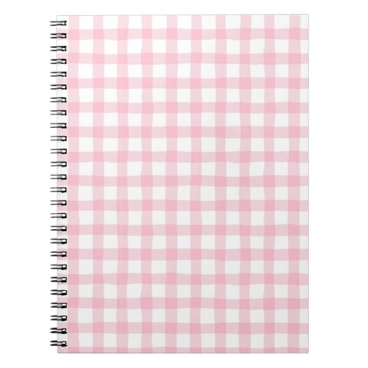 Carnet Pastel Pink Plaid – Soft Aesthetic Seamless  (Devant)
