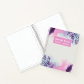 Carnet Pastel Pink Stripes Cravate-Dye Nom Croquis Art (Intérieur)