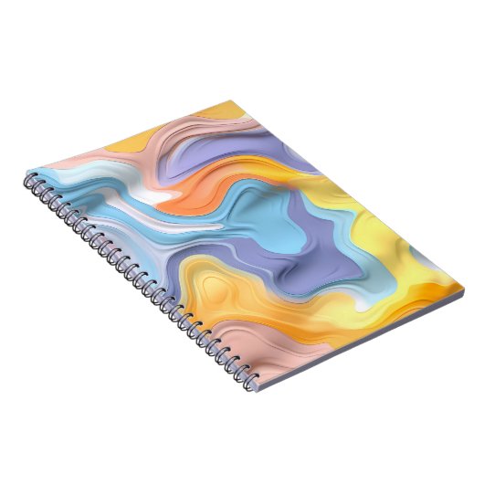 Carnet Pastel Plastic Fluid Abstrait (Côté Droit)