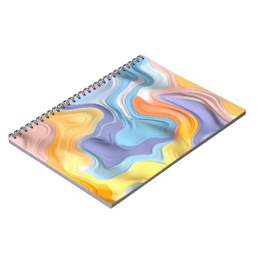 Carnet Pastel Plastic Fluid Abstrait (Côté gauche)