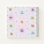 Carnet Pastel Positive Affirmations Pattern (Dos)