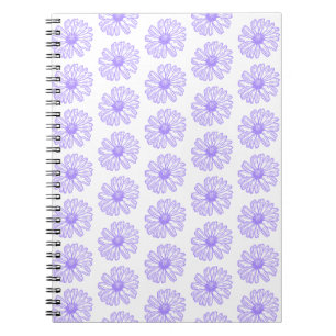 Carnet Pastel Purple Daisy Flower Print, Hippie Floral