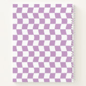 Carnet Pastel Purple White Checkerboard Nom du sujet (Dos)