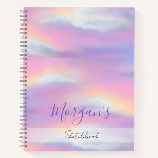 Carnet Pastel Rainbow Sky Custom Sketbook (Devant)