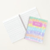 Carnet Pastel Rainbow Stripes Cravate Dye Aquarelle Nom N (Intérieur)