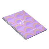 Carnet Pastel rainbow tie teinture aquarelle nom personna (Côté Droit)