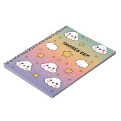 Carnet “Pastel rêveur, nuages doux, étoiles, couverture d (Côté gauche)
