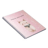 Carnet Pastel Rose Chat Confetti Points (Côté Droit)