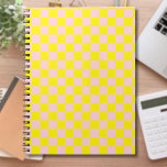 Carnet Pastel Rose Jaune À damiers damier Vintage<br><div class="desc">Pastel Pink et Jaune À damiers Checkerboard Vintage.</div>