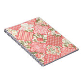 Carnet Pastel Rose Motif à patchwork floral (Côté Droit)
