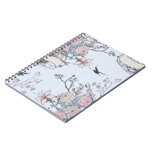 Carnet pastel shabby chic (Côté gauche)