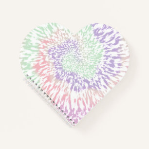 Carnet Pastel Spiral Shibori Floral Tie Dye Hippie Retro