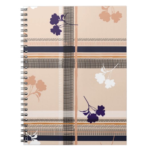 Carnet Pastel Spring Branch : À damiers Vintage Grid (Devant)