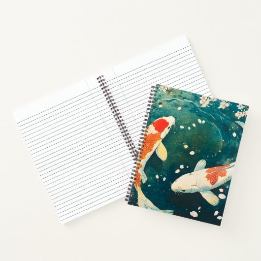 Carnet Pastel Spring Koi Blossom (Intérieur)