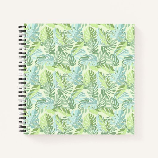 Carnet Pastel Tropical Palm Feuille (Devant)