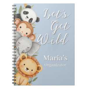 Carnet Pastel Tropical Wild Jungle Safari Animaux