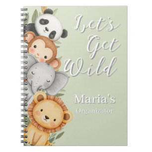 Carnet Pastel Tropical Wild Jungle Safari Animaux